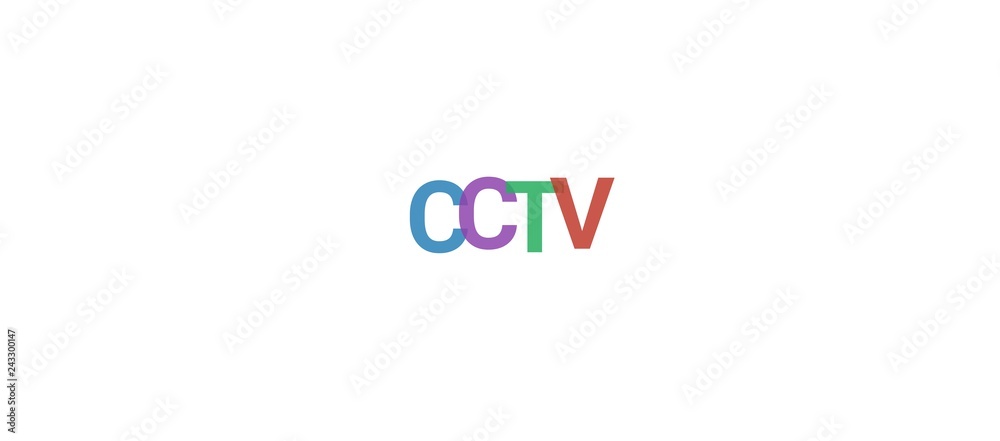 Obraz premium CCTV word concept