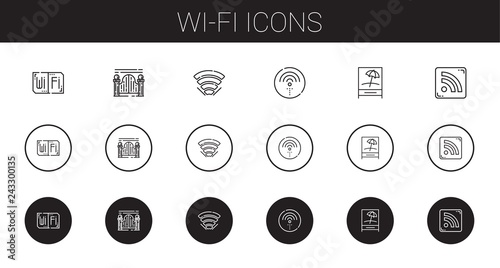 wi-fi icons set