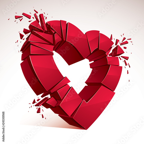 Broken Heart concept breaku...