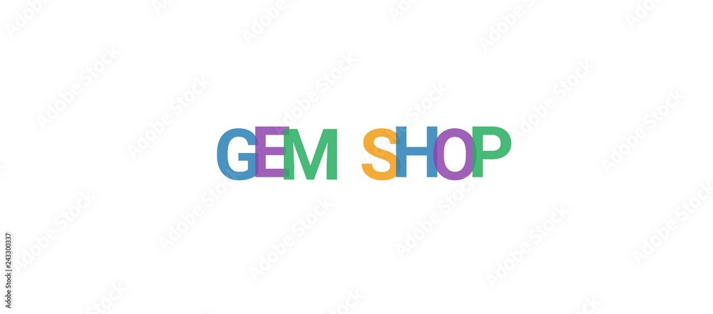 Gem Shop word concept Gem Shop word concept