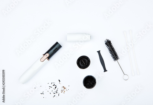 clean electronic smoke device white background nobody  photo