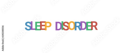 Sleep disorder word concept