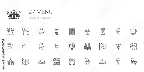 menu icons set