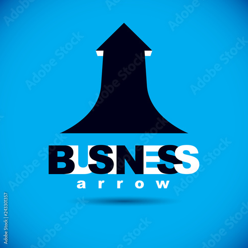 Vector rising arrow. Busine...