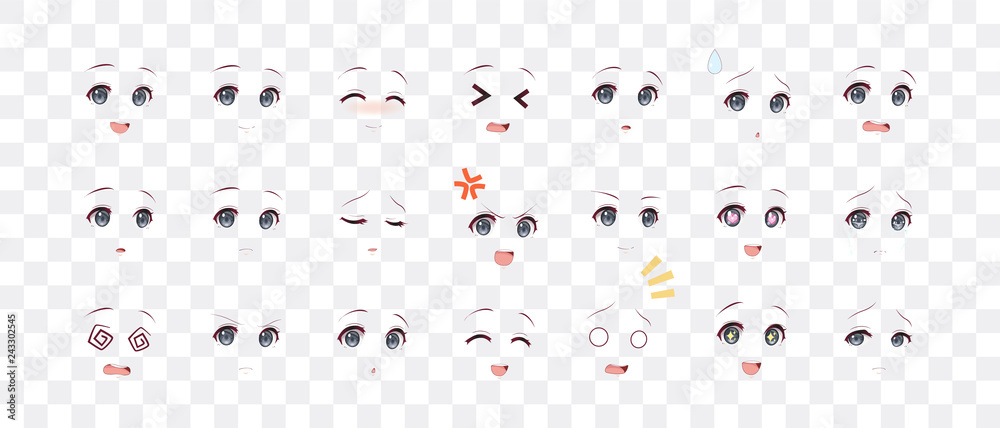 Plakat Emocje oczy anime (manga) dziewczyny
