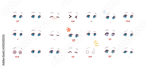 Plakat Emocje oczy anime (manga) dziewczyny