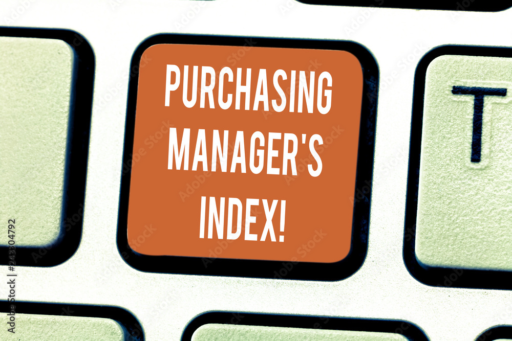 Writing note showing Purchasing Manager S Index. Business photo showcasing indicator of economic health for analysisufacturing Keyboard key Intention to create computer message pressing keypad idea Writing note showing Purchasing Manager S Index. Business photo showcasing indicator of economic health for analysisufacturing Keyboard key Intention to create computer message pressing keypad idea