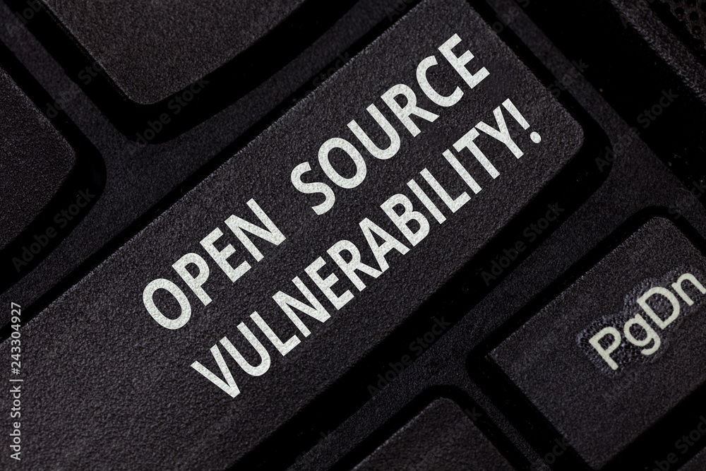 Vulnerability Calligraphy Text sign showing Open Source Vulnerability. Conceptual photo ...