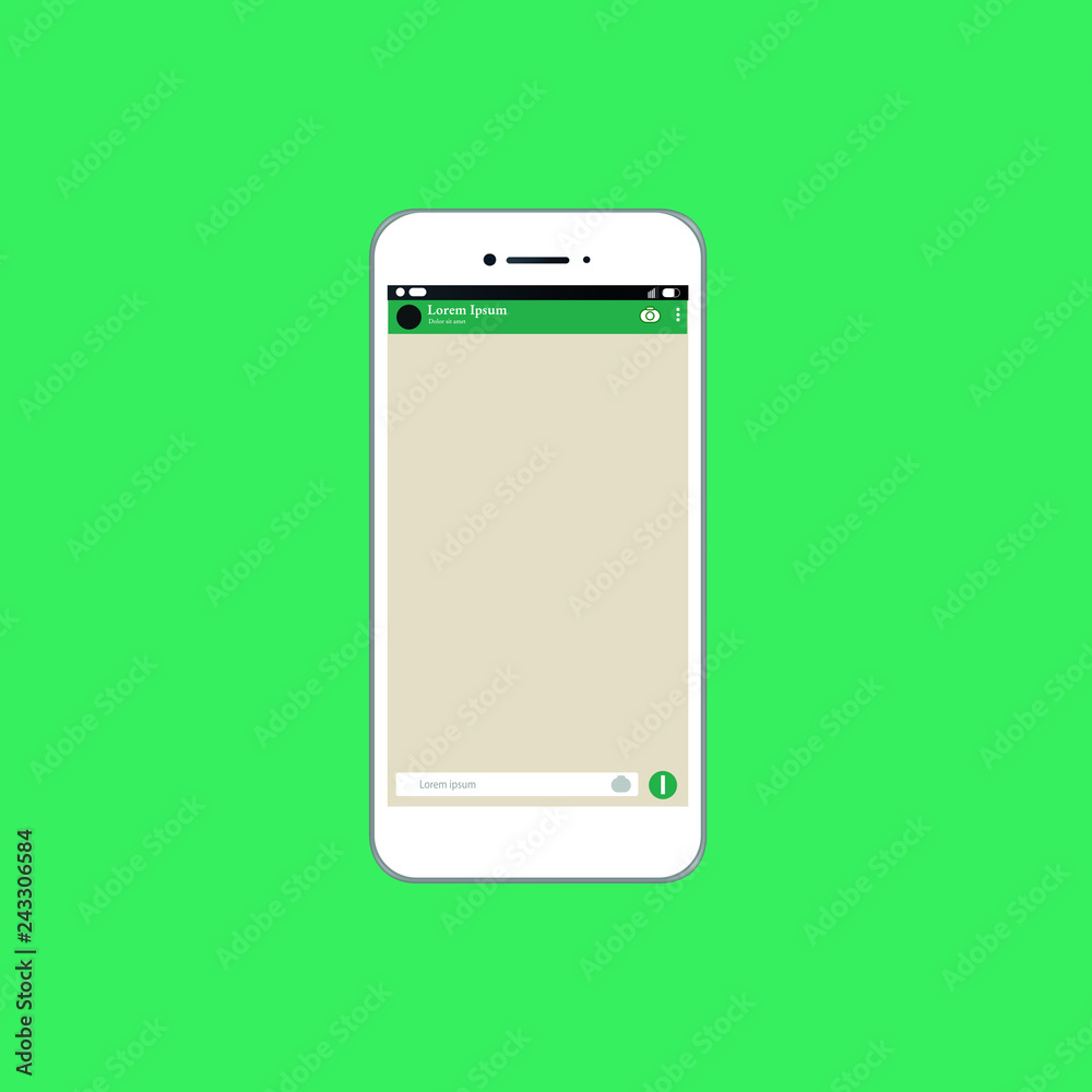 telephone on green background