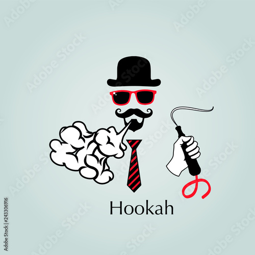 man and hookah