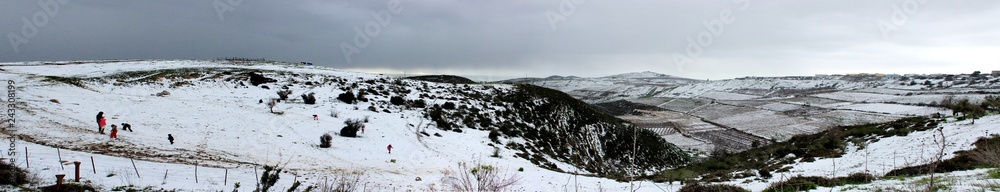 Panorama of mountains in the snow Panorama of mountains in the snow