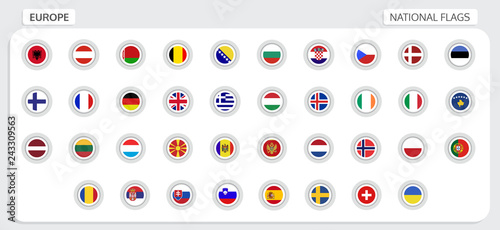 Europe national flags