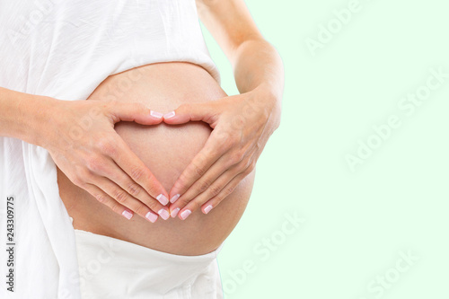 Wallpaper Mural Portrait of the young happy smiling pregnant woman Torontodigital.ca