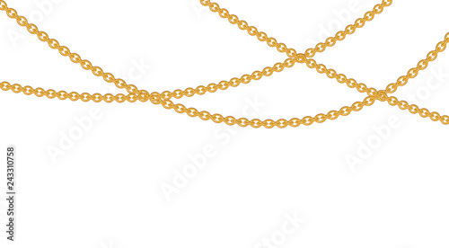 Abstract Gold Chain Background Vector Illustration