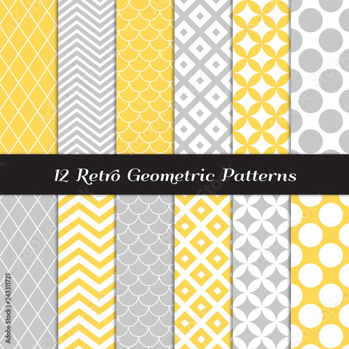 Retro Geometric Vector Patt...