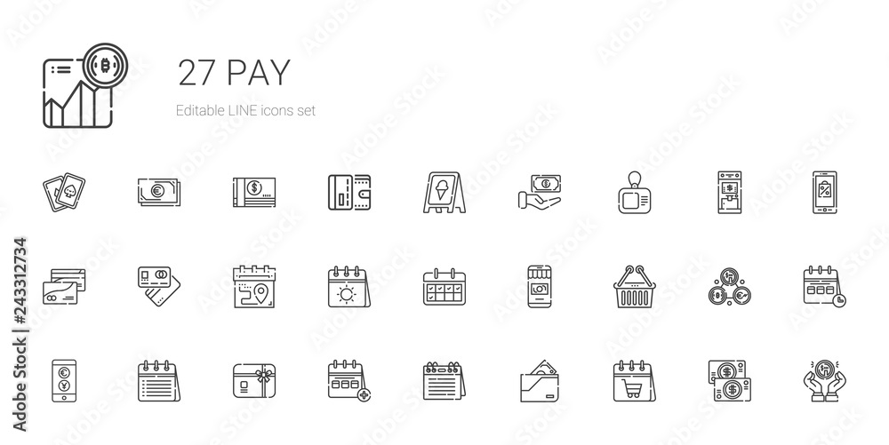 pay icons set pay icons set