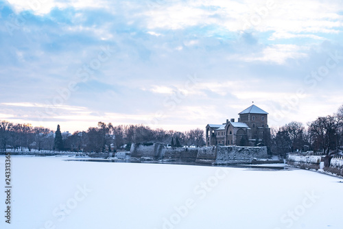 Castle of Tata in Hungary in winter © Miller_Eszter