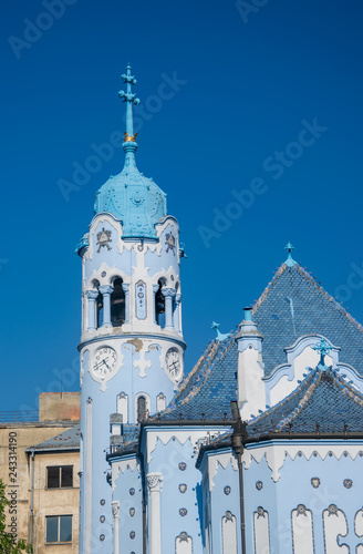 Romantic Blue Church of St. Elizabeth in Bratislava, Slovakia