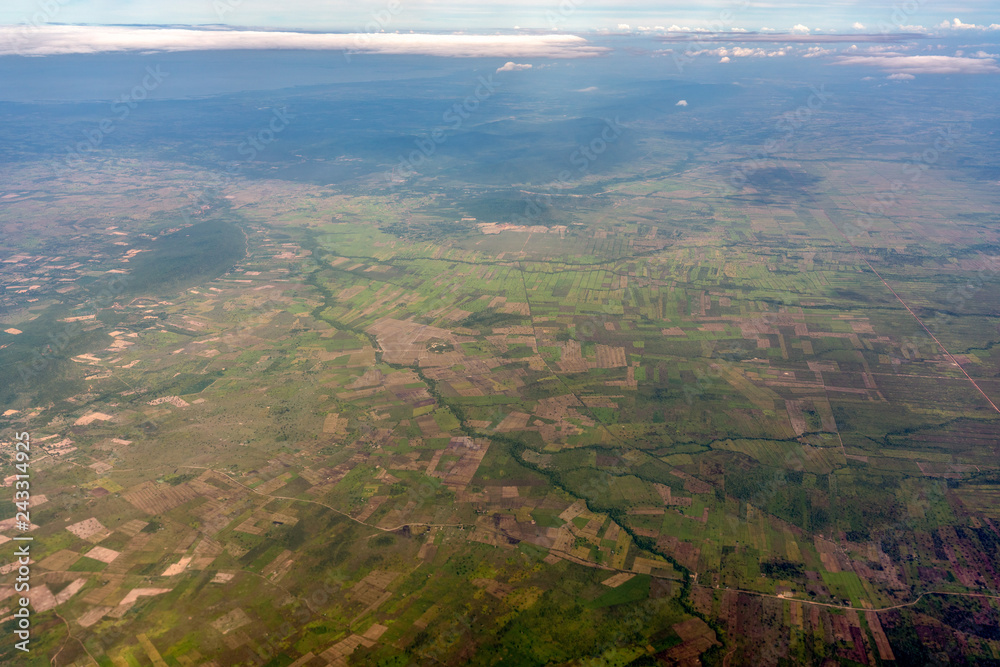 Fototapeta premium Bird view of land of Cambodia