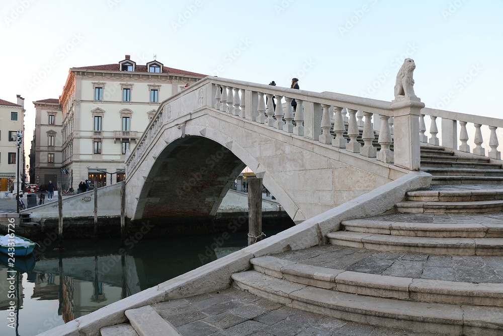 Chioggia, Veneto, Italy. The famous Ponte Vigo.