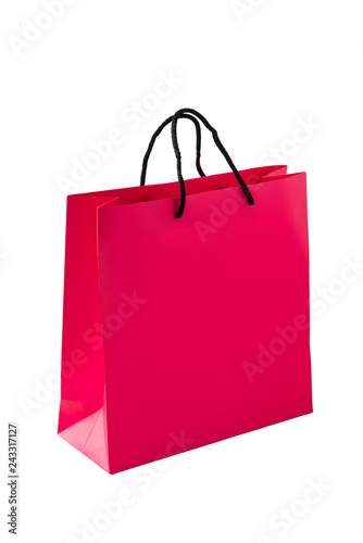 Pink bag on isolated white background 