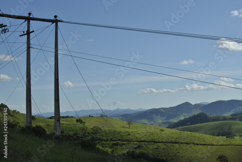 line in mountains