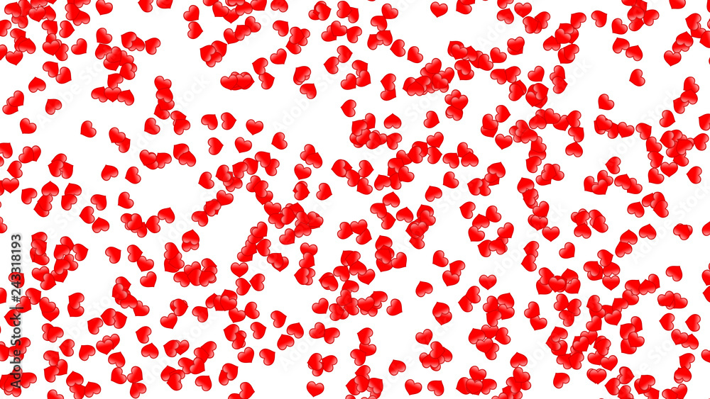 Simple 3d small hearts randomly scattered on white background, large size texture Simple 3d small hearts randomly scattered on white background, large size texture