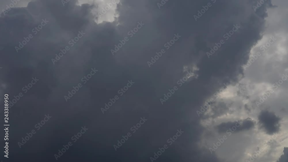 Time lapse shot of dark storm clouds before rain and thunder-storm Time lapse shot of dark storm clouds before rain and thunder-storm