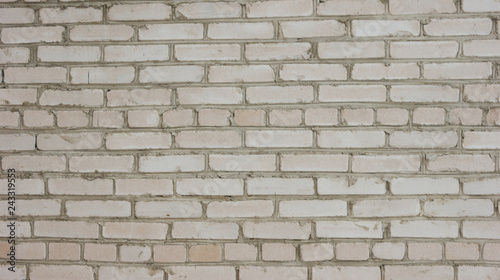 brick wall of white brick