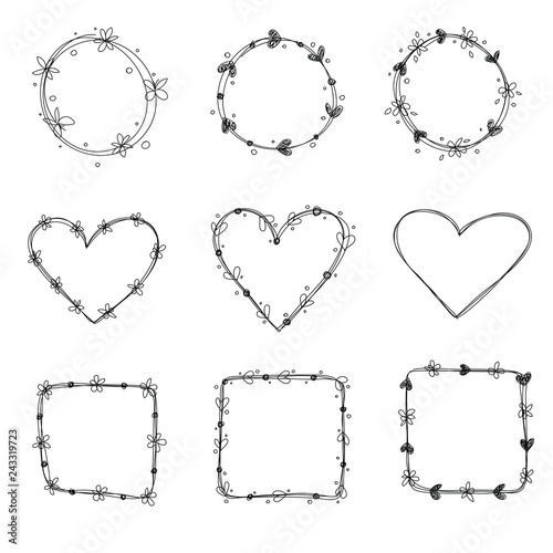 cute valentines wreaths to put your love message in a frame full of hearts and flowers
