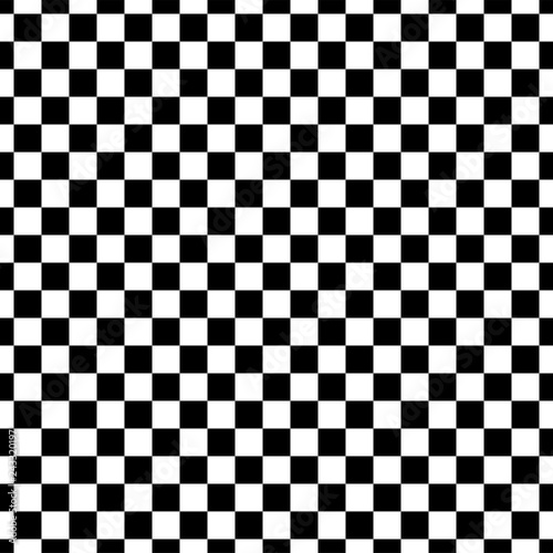 Vector illustration of the seamless pattern of black and white checkered square abstract background.