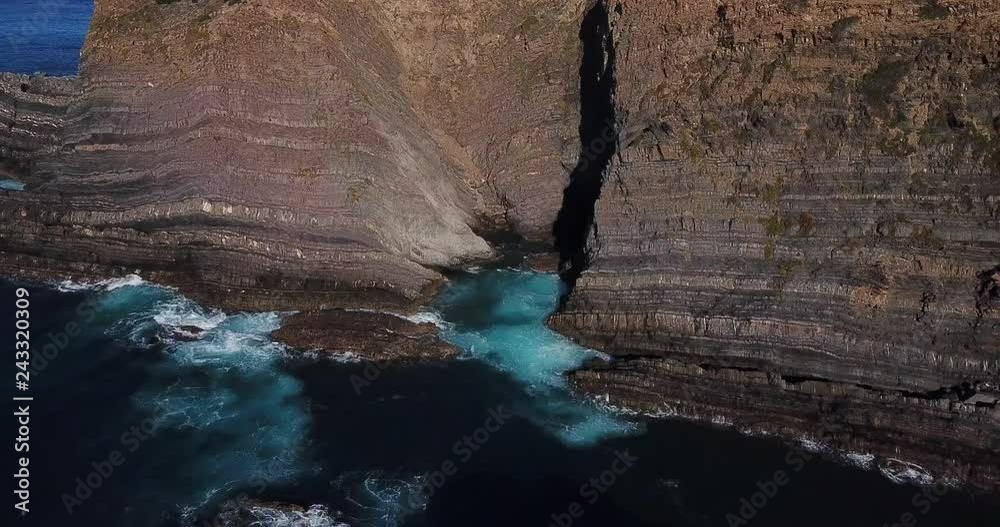Aerial view of the Cabo Sardao cliffs and Waves Atlantic coast Portugal Nature Travel Aerial view of the Cabo Sardao cliffs and Waves Atlantic coast Portugal Nature Travel