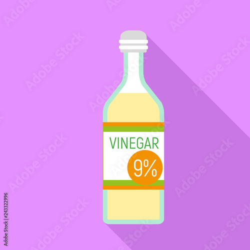 Vinegar bottle icon. Flat illustration of vinegar bottle vector icon for web design