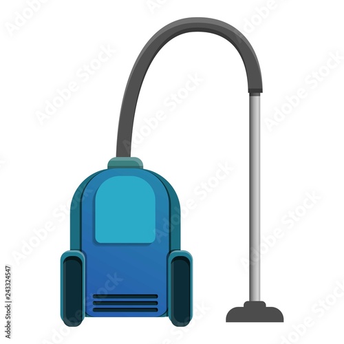 Blue vacuum cleaner icon. Cartoon of blue vacuum cleaner vector icon for web design isolated on white background