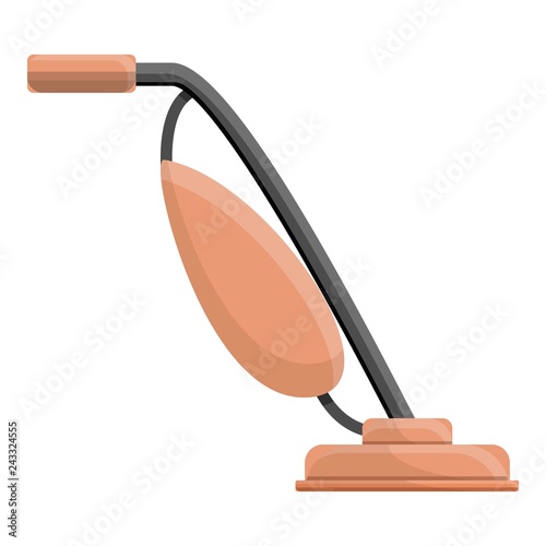 Long vacuum cleaner icon. Cartoon of long vacuum cleaner vector icon for web design isolated on white background