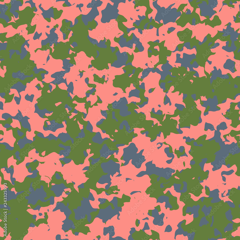 UFO camouflage of various shades of blue, green and pink colors UFO camouflage of various shades of blue, green and pink colors