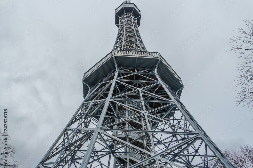 Petrin Lookout Tower (Petrinska rozhledna) in Prague (Praha), Czech Republic