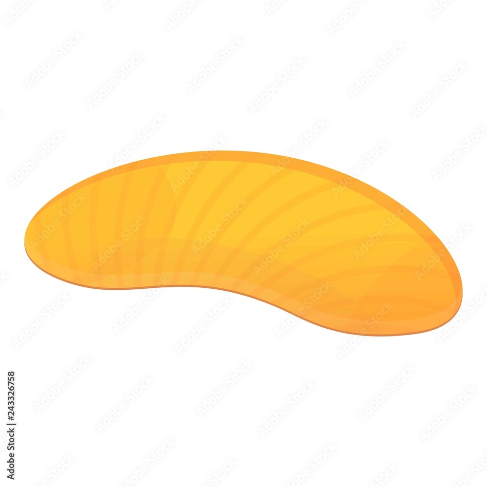 Striped chips potato icon. Cartoon of striped chips potato vector icon for web design isolated on white background Striped chips potato icon. Cartoon of striped chips potato vector icon for web design isolated on white background