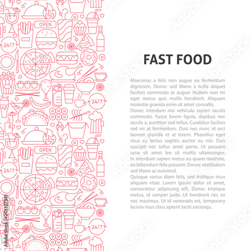 Fast Food Line Pattern Concept
