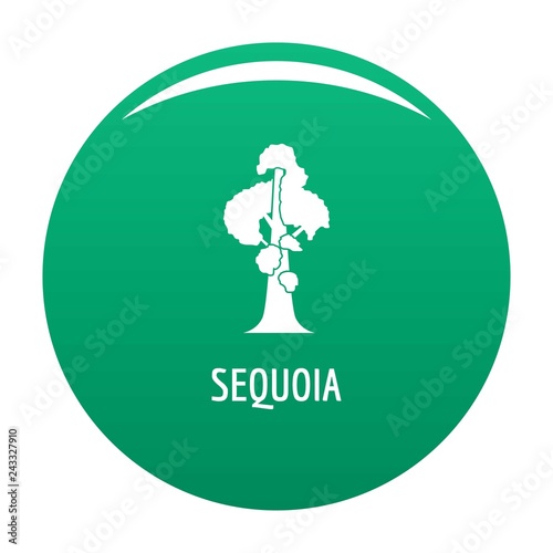 Sequoia icon. Simple illustration of sequoia vector icon for any design green