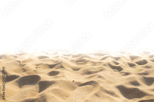 Sand texture on the beach on white