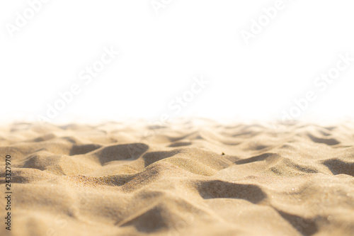 Sand texture on the beach on white