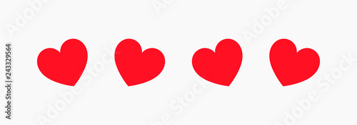 Cute red hearts border.