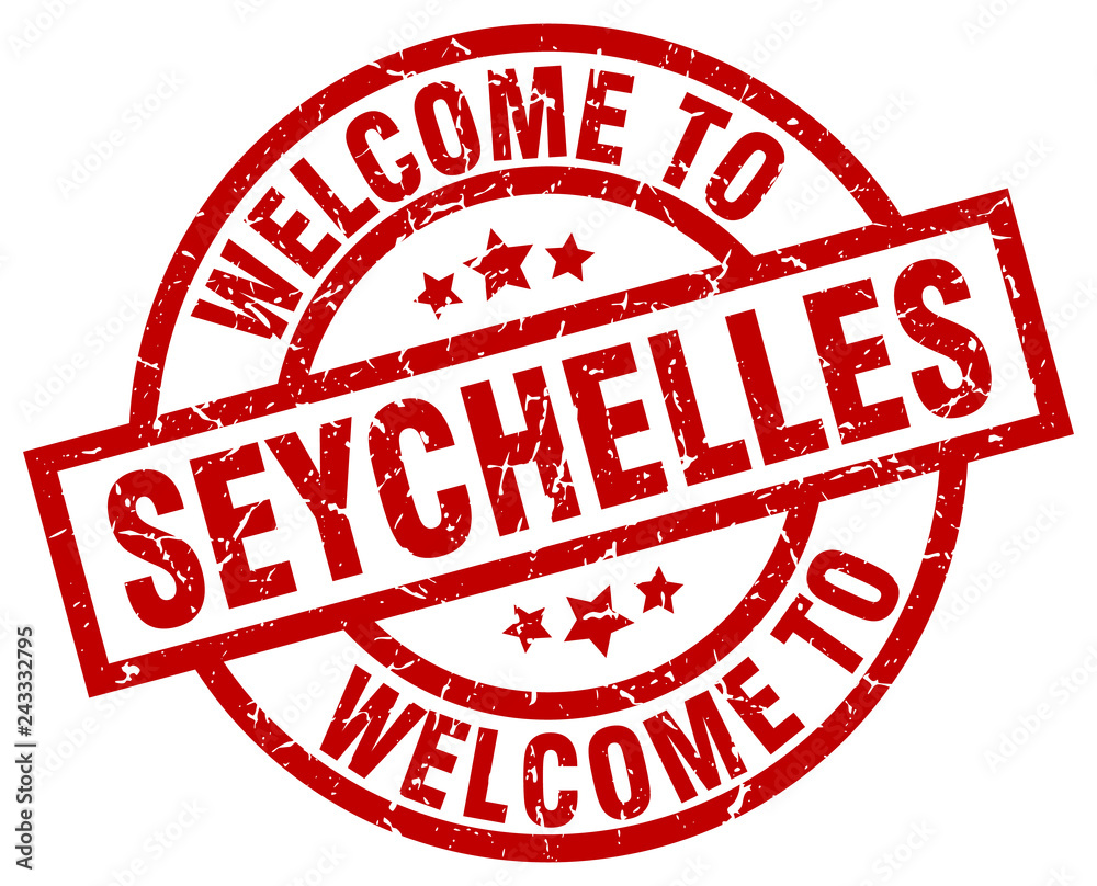 welcome to Seychelles red stamp welcome to Seychelles red stamp