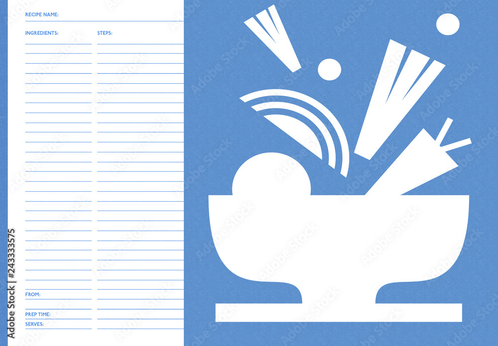Recipe Notebook Layout Stock Template | Adobe Stock