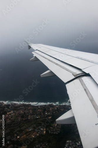 Flight over ocean