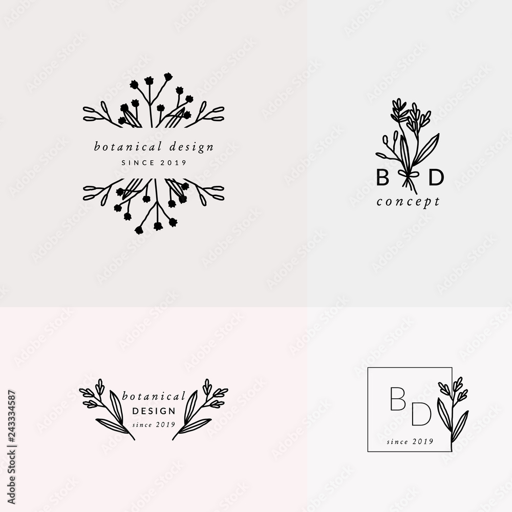Obraz premium Botanical Logo Design Templates