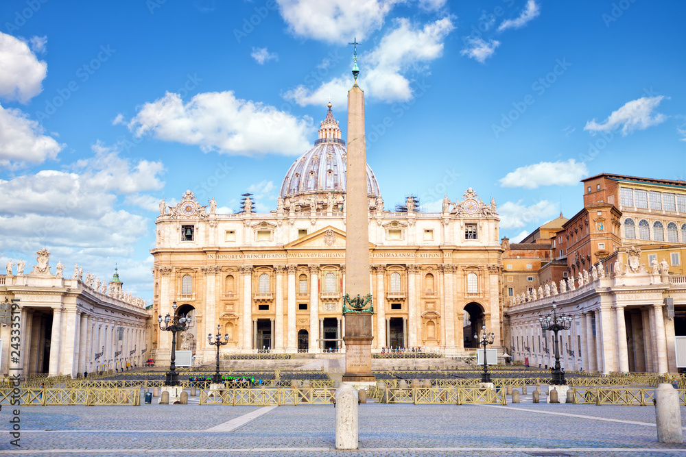 St Peter's Basilica and square in Vatican City, Rome