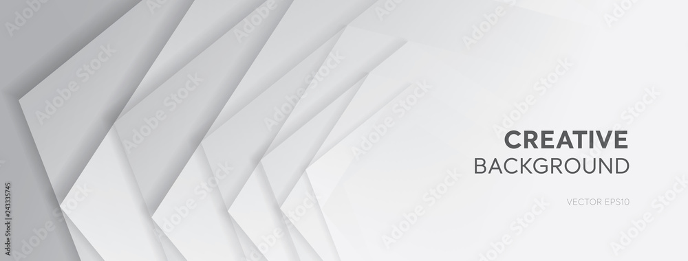 White gray abstract gradient creative design banner background - obrazy, fototapety, plakaty 