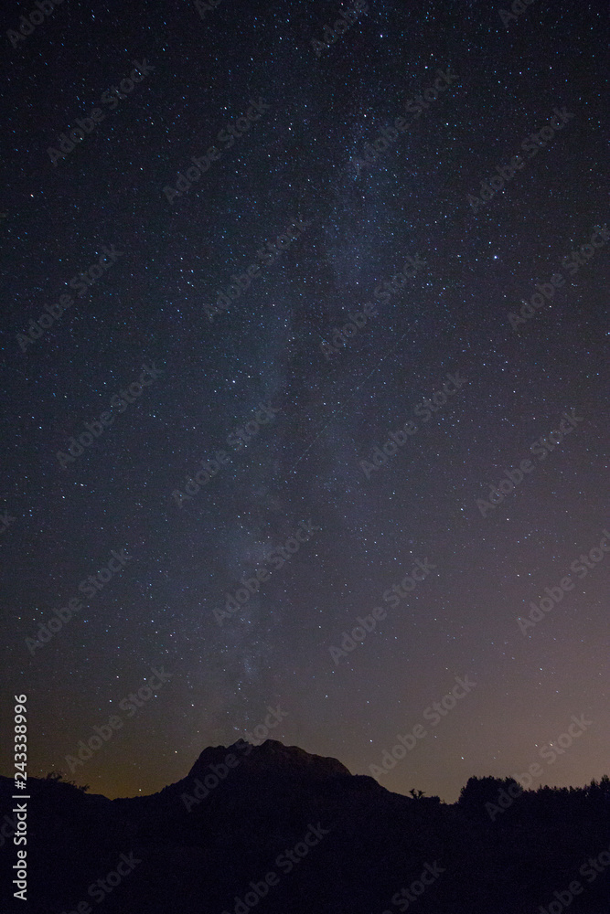 Milky way over the basque mountains.
